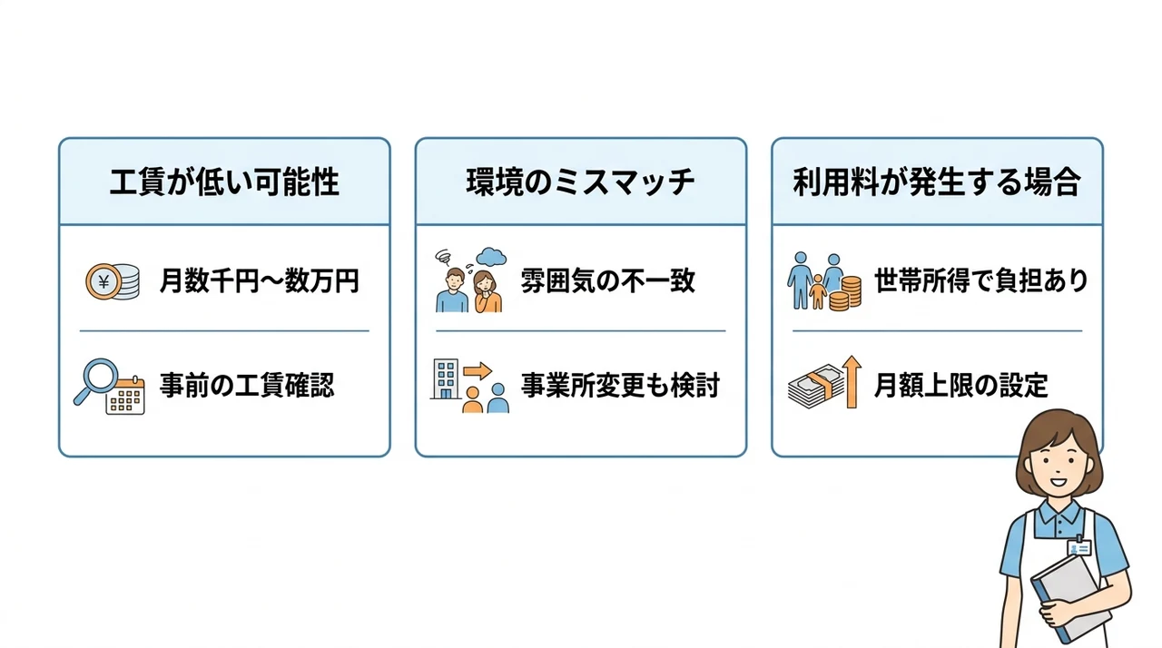 就労継続支援を利用する3つの注意点